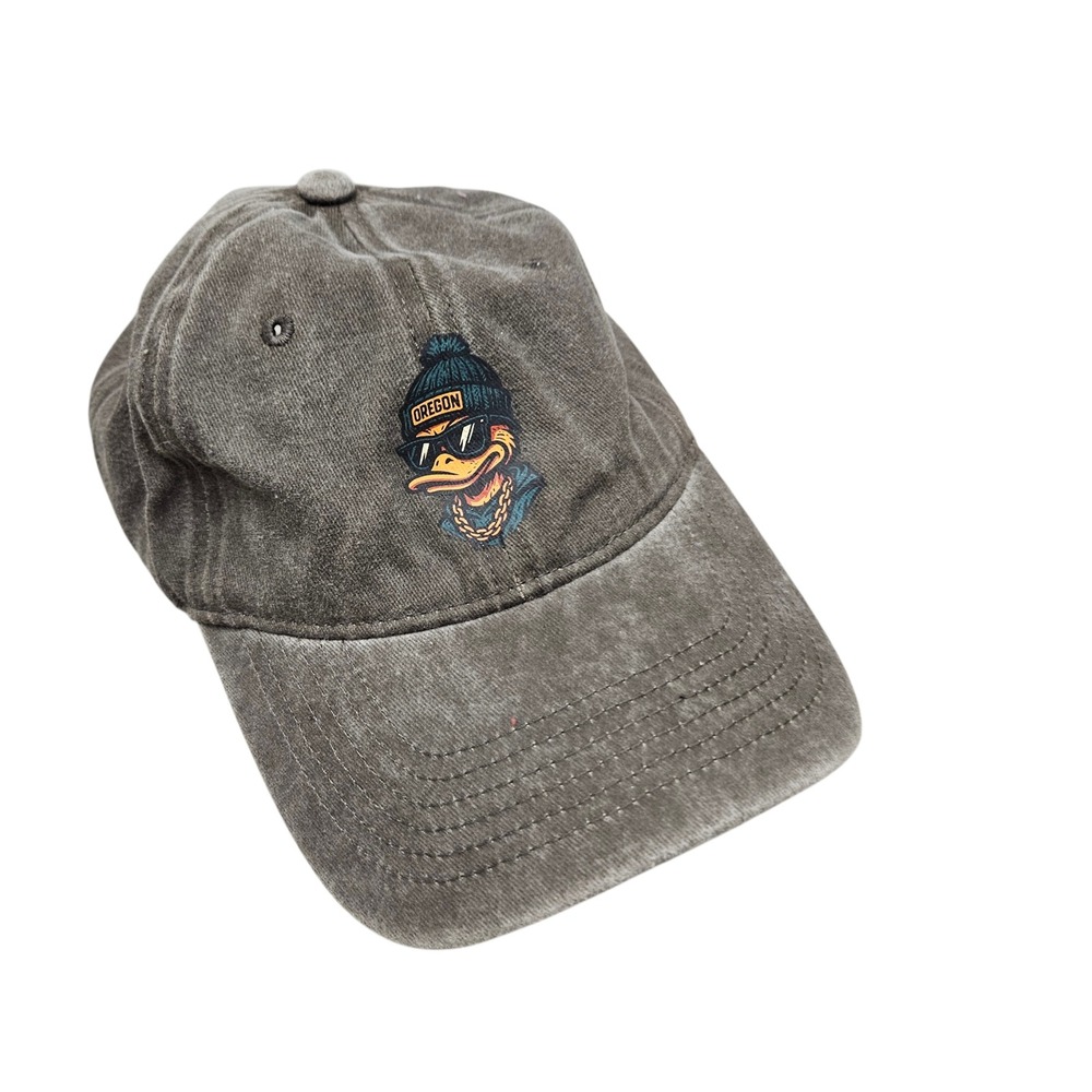 Pandaize Oregon Duck‎ Baseball Cap Washed Brown Adjustable Strapback Distressed